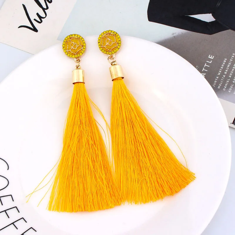 Red Tassel Earrings