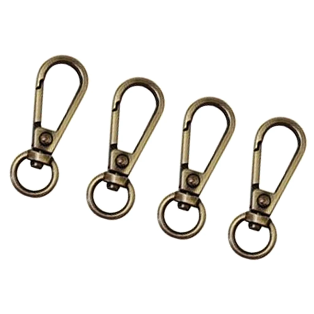 4pcs Metal Swivel Snaps Hooks Lobster Clasps Keychain Handbag Straps Trigger