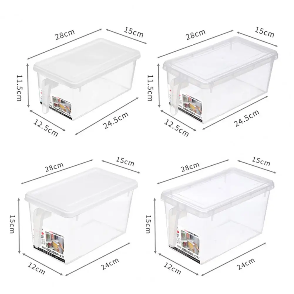 Rectangle Transparent Large Capacity Plastic Storage Box Container