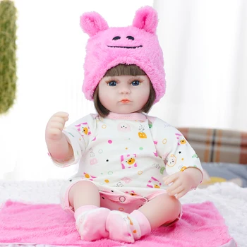 

Bebes Reborn Baby 48cm Soft Silicone Reborn Boneca Menina Dolls Whole Silicone Body Birthday Christmas Surprise Gifts lol Doll