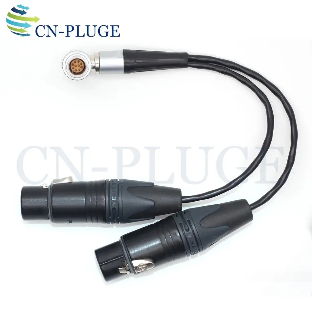 10 контактный разъем для Dual 3 pin XLR Breakout аудио входной кабель для atomonos Shogun мониторный рекордер