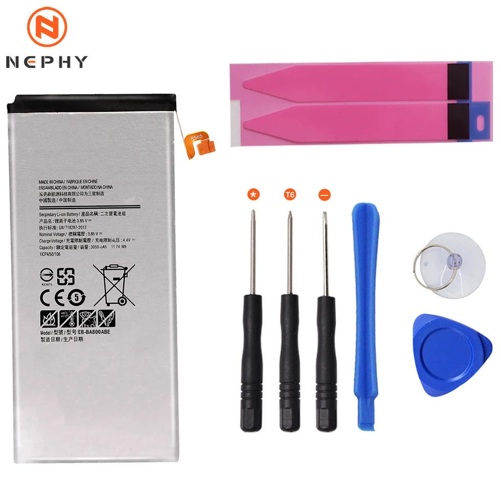 Nephy происхождения заменить Батарея для Samsung Galaxy A8 SM-A800 A810F A530F S8 G950F Note 8 N950F DS мобильный сотовый телефон