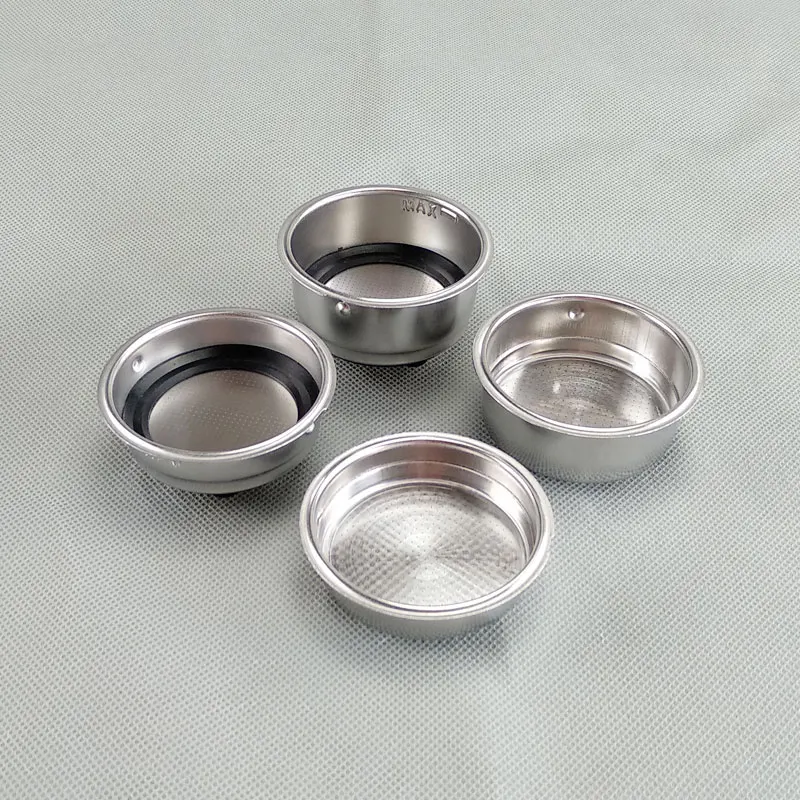 51mm Italian Coffee Machine Accessories Pressure Cup Filter with Black Ring Removable Powder Cup Powder Bowl Basket for Coffee Machine Filter Bowl
