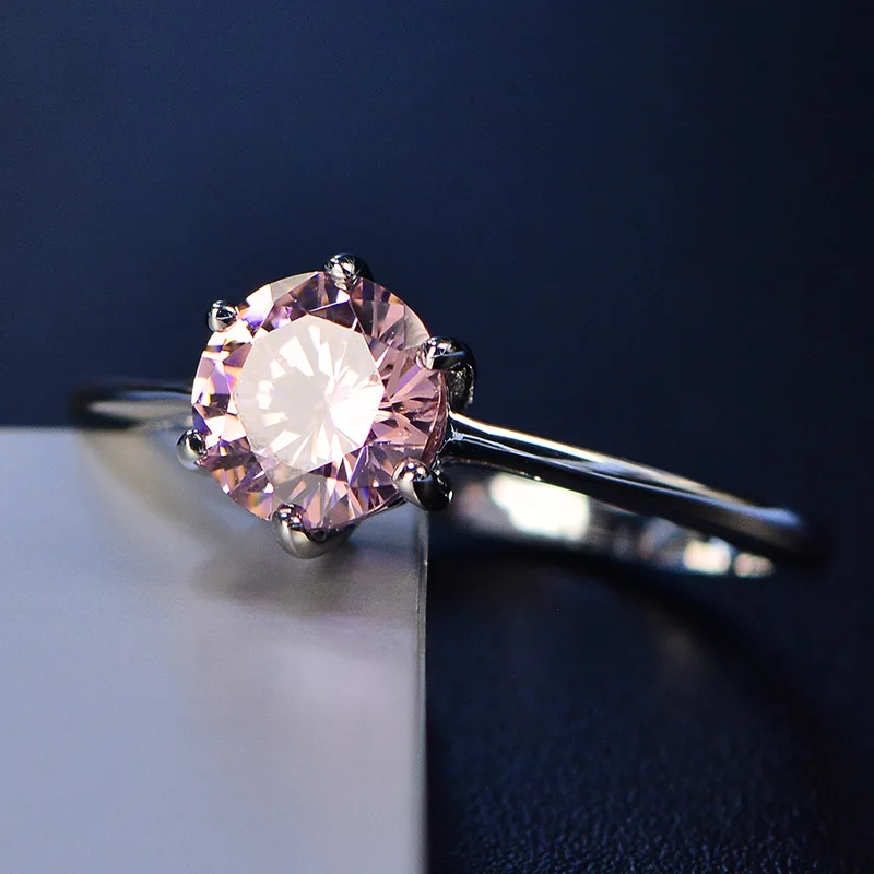 PANSYSEN, уникальные обручальные кольца с круглой огранки фианит для женщин, настоящее 925 пробы Серебряное ювелирное изделие, кольцо, горячая Распродажа, вечерние, подарок