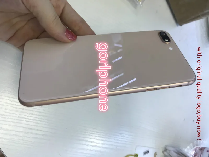 Оригинальное качество розовое золото для iphone 8, 8 Plus задняя крышка батарейного отсека задняя Стеклянная Дверь Корпус чехол Ремонт запасная часть телефона