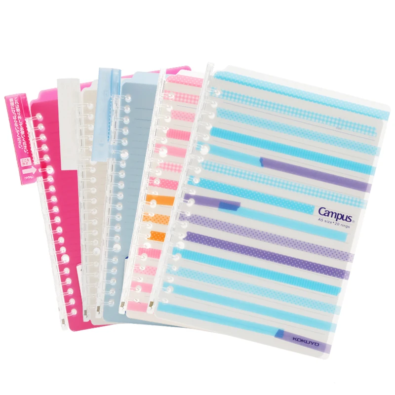 Japan KOKUYO Loose-leaf Smartring Ultra-thin B5 Binder Bend Foldable A5 Notebook Translucent Student Coil Stationery Japan KOKUYO Loose-leaf Smartring Ultra-thin B5 Binder Bend Foldable A5 Notebook Translucent Student Coil Stationery
