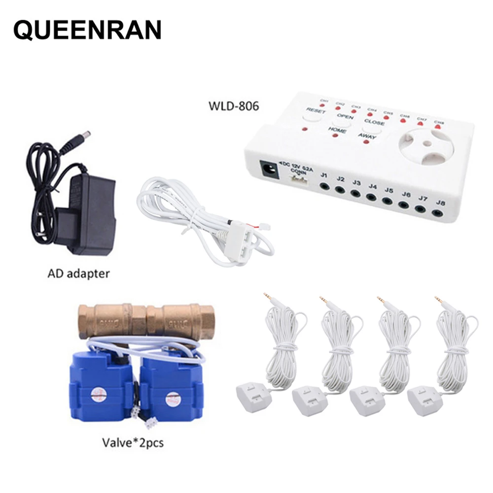 WLD-806 Water Leak Detector Alarm System For Home Security DN15 DN20 DN25 Water Leakage Sensor Flood Alter Overflow Detection