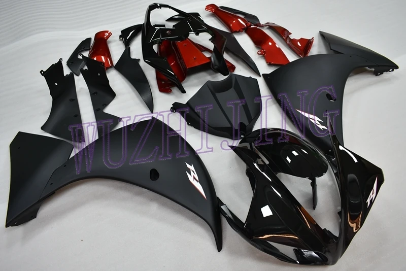 Мотоцикл обтекатель YZF R1 2011 для кузова yamaha YZFR1 2011 Черный Красный Пластиковый обтекатель YZF1000 R1 2009-2011