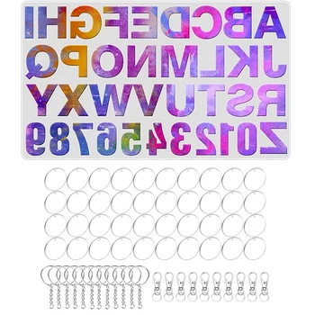 

Resin Silicone Molds ,for Resin, Epoxy Molds for Making Keychain, Clear Round Acrylic Blanks, DIY Casting Molds Set Kit