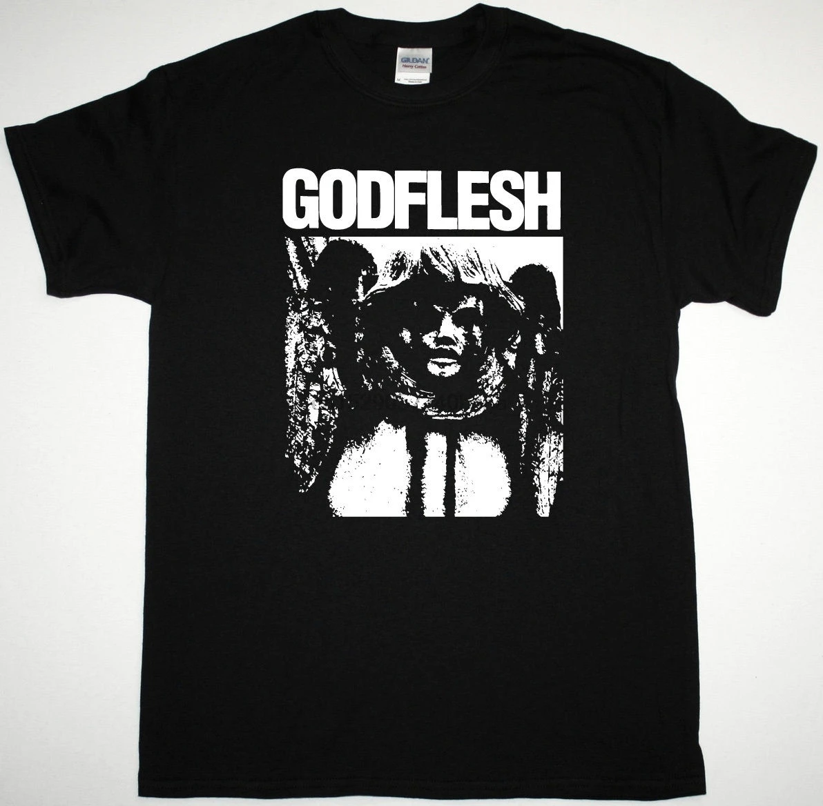 GODFLESH/Новинка года; модная черная футболка из чистого промышленного металла; футболка из хлопка