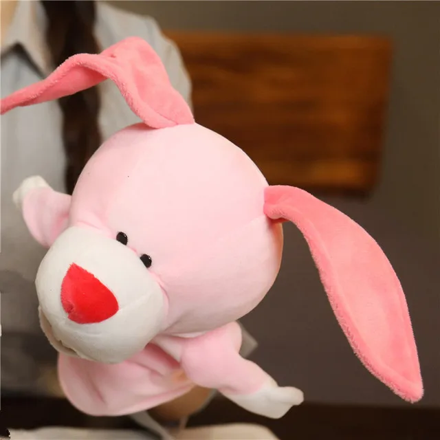 thumbnail image 1 of Soft Stuffed Toy Doll Animal Plush Doll Educational Baby Toys Lion Elephant Monkey Giraffe Tiger Bunny Kawaii Hand Finger Puppet, 1 of 5