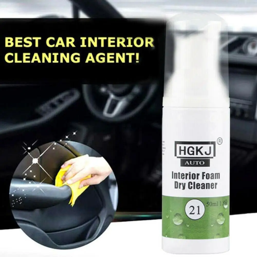 

HGKJ 50ml Leather Seats Hydrophobic Agent Plastic Maintenance Car Paint Care Polish Coating Detergent Refurbisher Bottle FoamDry