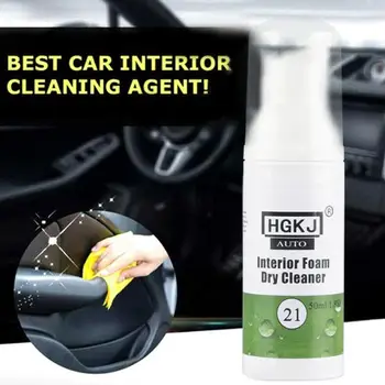 

HGKJ 50ml Leather Seats Hydrophobic Agent Plastic Maintenance Car Paint Care Polish Coating Detergent Refurbisher Bottle FoamDry