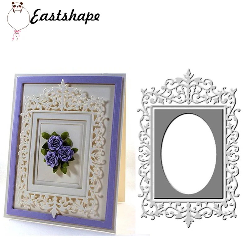

Square Frame Contains A Circle Metal Cutting Dies Scrapbooking Stitch Die Cut New Dies for 2019 Troqueles