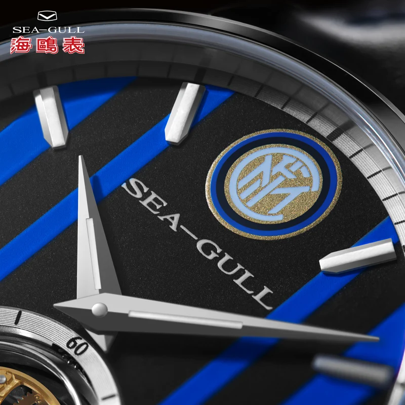 Часы с Чайкой Мужские механические часы Inter Milan Tourbillon Limited специальный памятный стол 819.92.6110 Artist Series