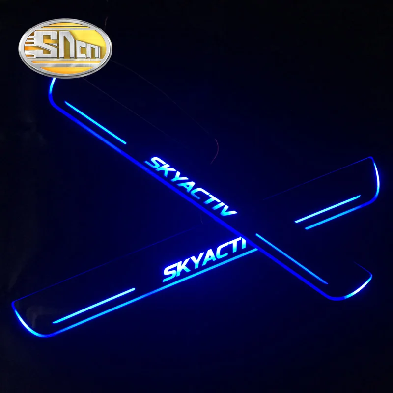 Светодиодный прожектор, поворотный scuff педаль для Mazda 6 Skyactiv 2013- автомобильный акриловый светодиодный дверной порог Добро пожаловать педаль Накладка накладки