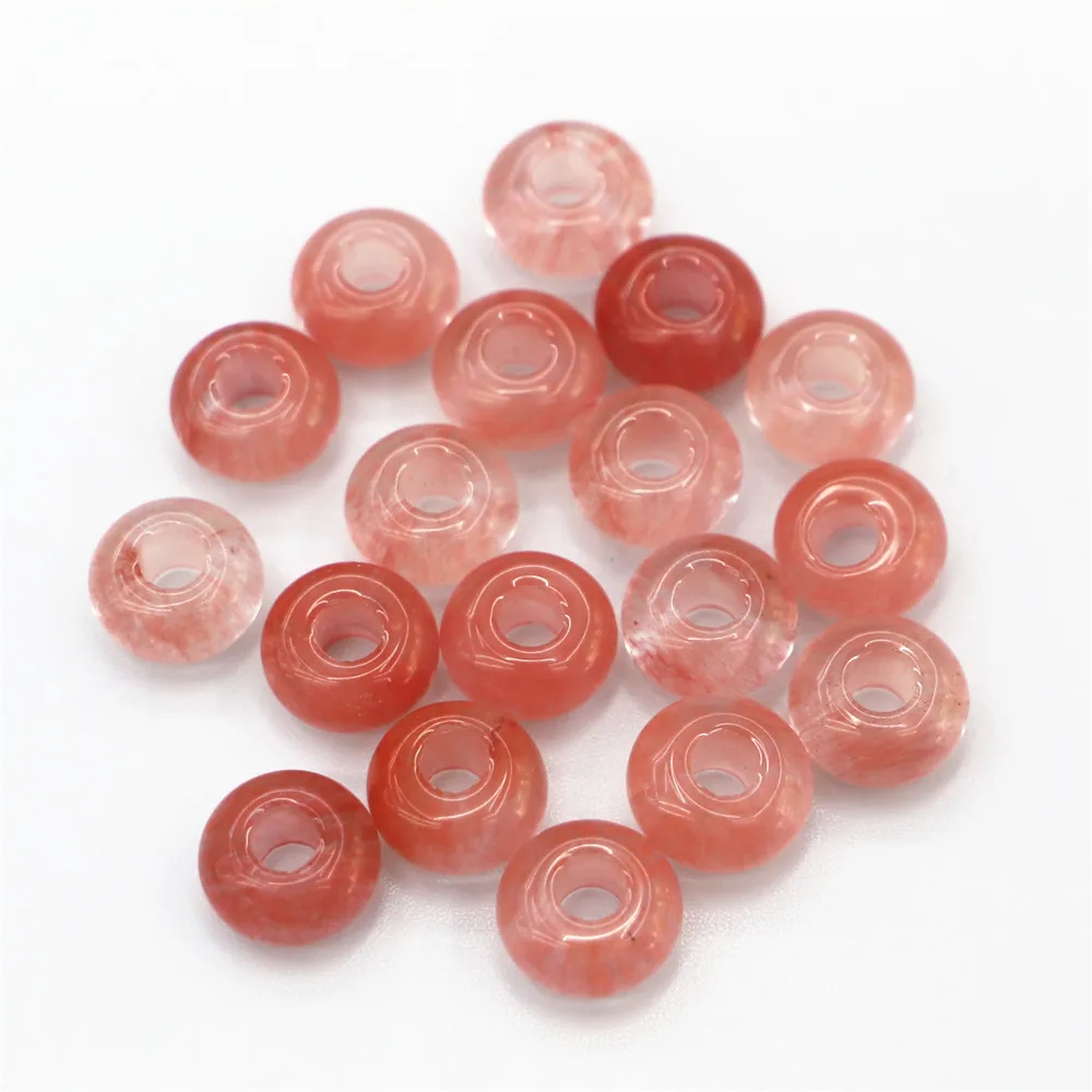 

7x14 мм отверстие: 6 мм, 50 шт в наборе, натуральный розовый кварц & синтетический камень Бусины Форма Абака свободные бусины для изготовления ювелирных изделий Цепочки и ожерелья решений
