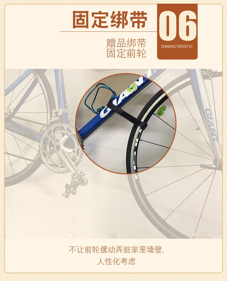 

Bicycle Wall Hanger Bike Rack Road Bike Bicycle Indoor Hook Art Wall-mounted Shelf Stop Support