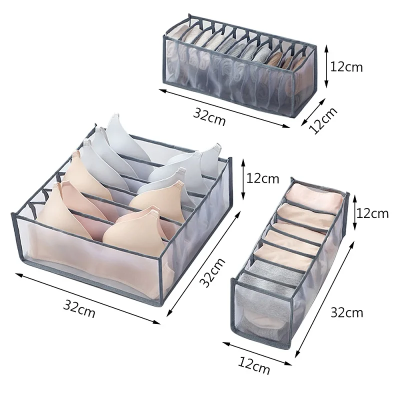 Hot Sale New Underwear Bra Organizer Storage Box 5 Colors Drawer Closet Organizers Boxes For Underwear Scarfs Socks Bra 4