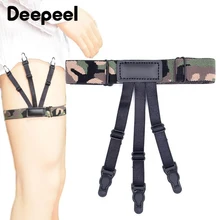 Deepeel 1Pair Men Shirt Stays Garter Strap Adjustable Camouflage Suspender Non-slip Locking Clips Elastic Fashion Shirt Holders