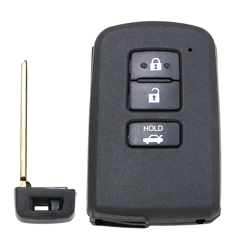 Car Key Shell 2/3/4 Button Smart Remote Fob for Toyota Avalon Camry RAV4 with Emergency Key