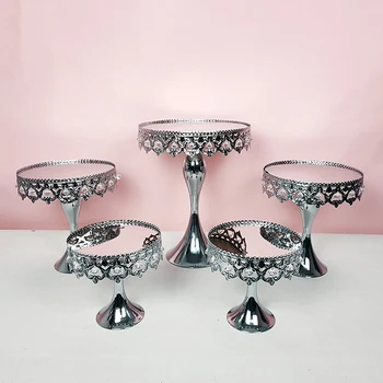 

silver Decorating Tool Wedding Cupcake Supply Set Metal for Wedding Mirrors Crystal Cake Stand