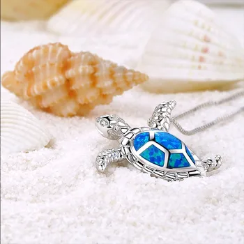 

FUN-BEAUTY 2020 New European And American New Turtle Pendant Fresh Coconut Tree Necklace Elegant Starfish Hot Sale