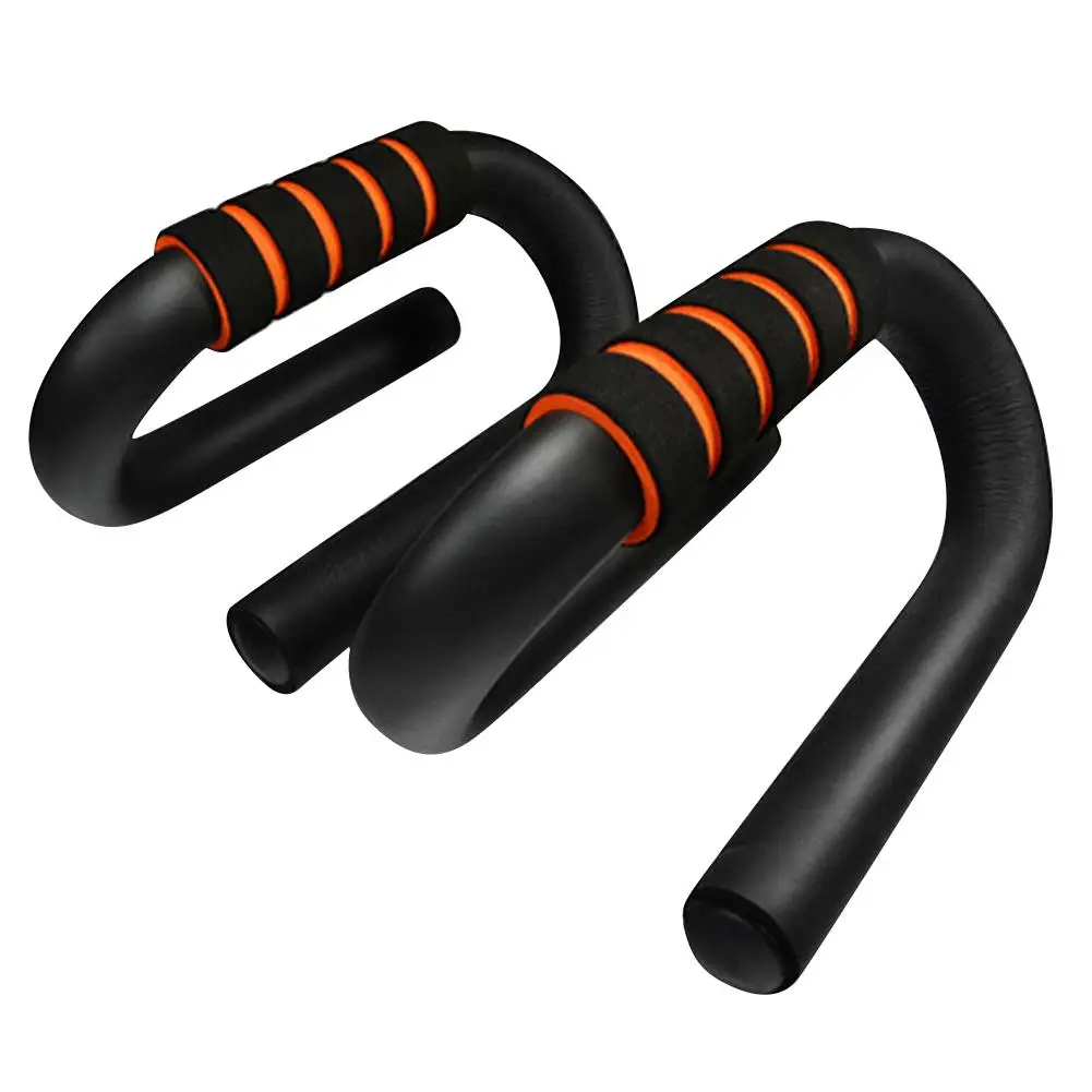 S-Shaped Push-Up Bracket with Non-Slip Foam Handle Pectoral Muscle Training Fitness Equipment Workout Equipment Rotating Circula