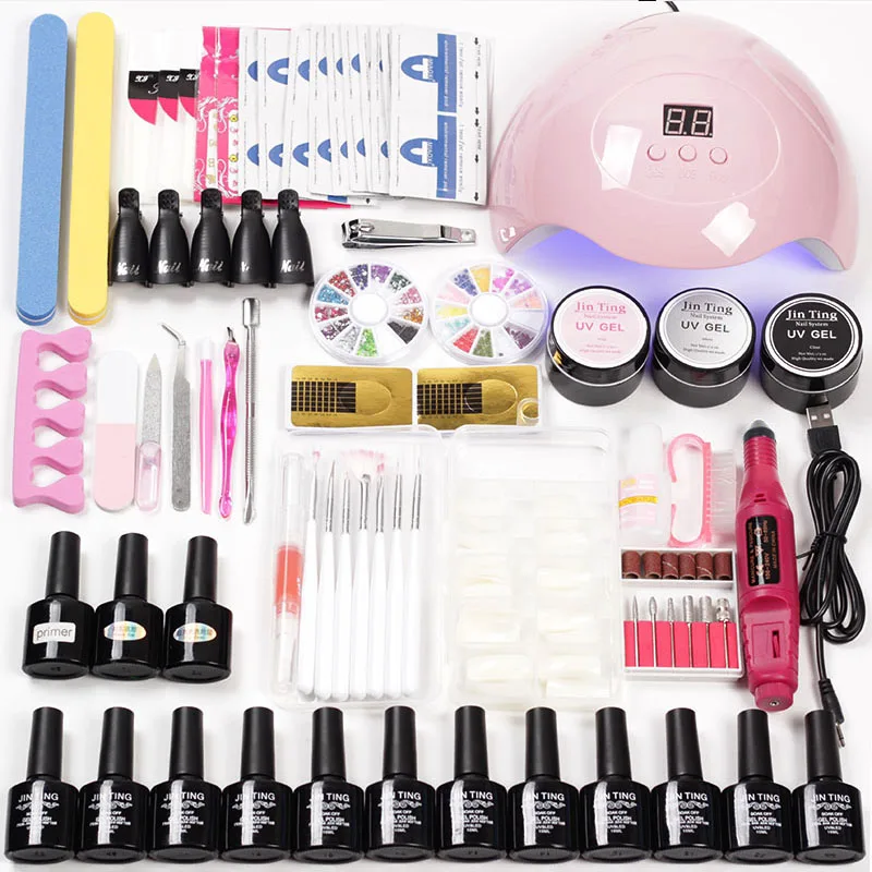  Nail Art Tools 15/18/36 pcs LEDs Uv Lamp Dryer 12 Color gel Polish Builder Gel polish Nail Extensio
