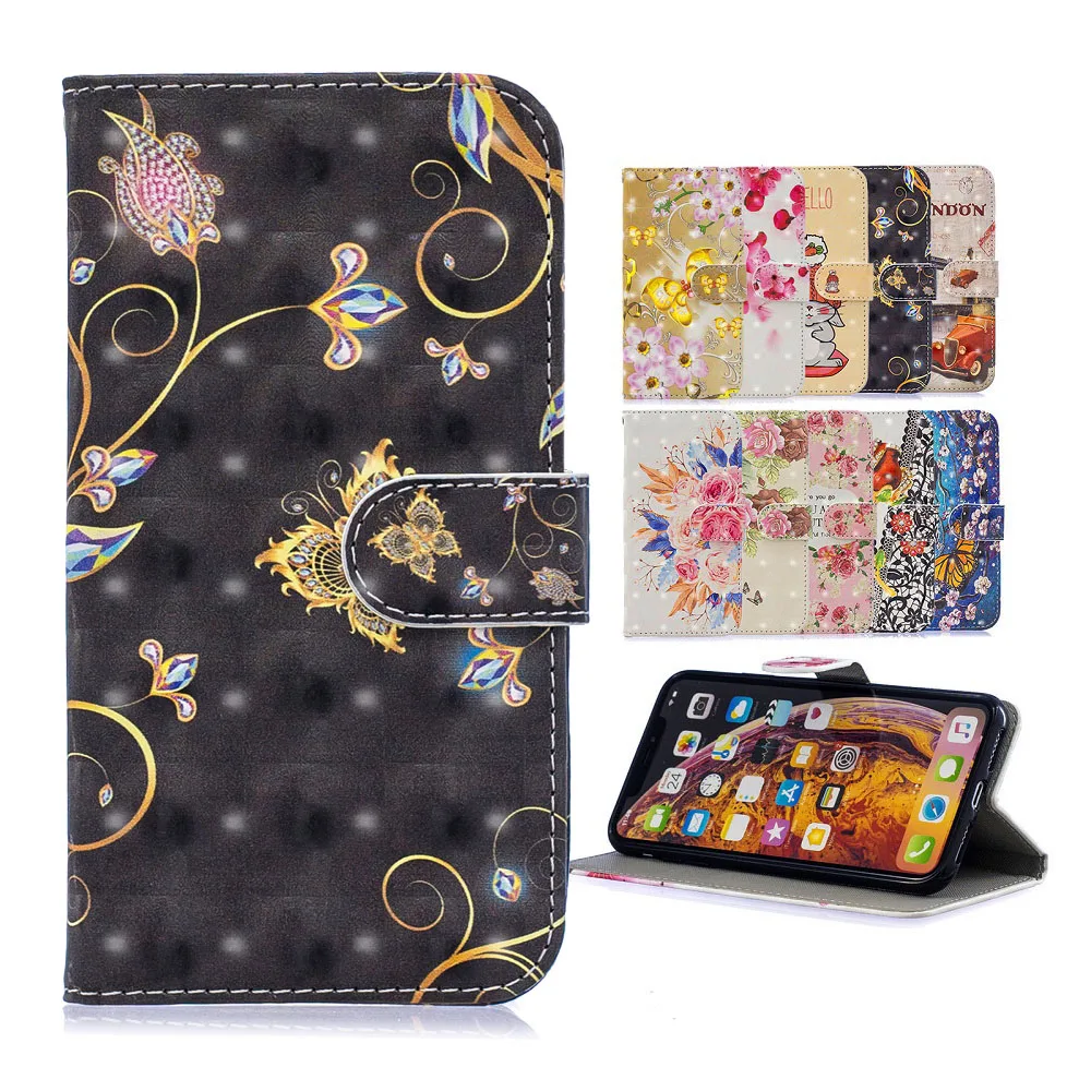 Redmi Note 9S Case for Xiaomi 6 7 8 9 Pro Max Fashion Luxury Painted Wallet Phone Cases 8A 5 Plus | Мобильные телефоны и