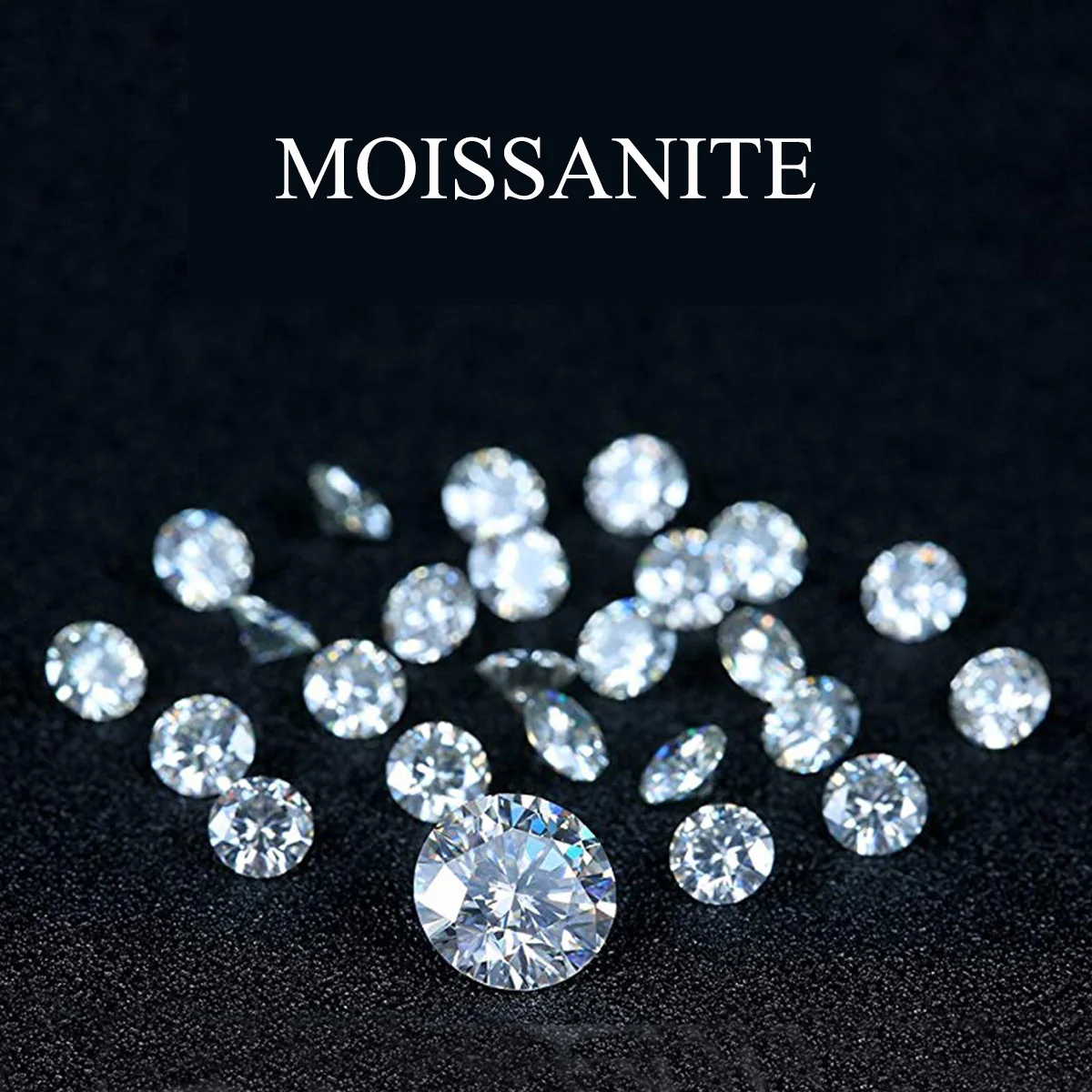 Wholesale Small Size Moissanites Loose Stone100% DF White Color 0.8mm to 2.9mm Round Shape Moissanite For Jewelry Making