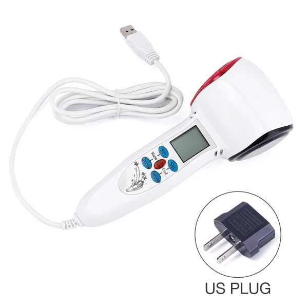 US Plug Горячая холодная молоток уход за лицом устройство криотерапия синий Фотон Лечение Акне лифтинг омоложение лица машина косметический Массажер для кожи - Цвет: US Plug