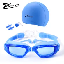 CMH очки для мужчин, анти-туман, большая коробка, гальванические очки для дайвинга, женские очки для близорукости, для взрослых, с затычкой для ушей, плавательные очки, водонепроницаемые