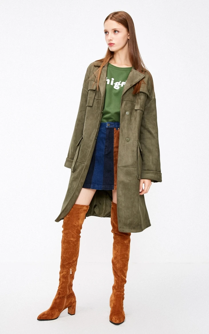 Vero Moda несколько карманов скрытые пуговицы чистый цвет Тренч куртка кофта куртка женская| 318409514
