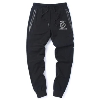 

Mens Hot Valar Morghulis Valar Dohaeris Pants Popular 2020 Sports Fashion Leggings Harajuku Male Hip Hop Casual Beam Feet pant