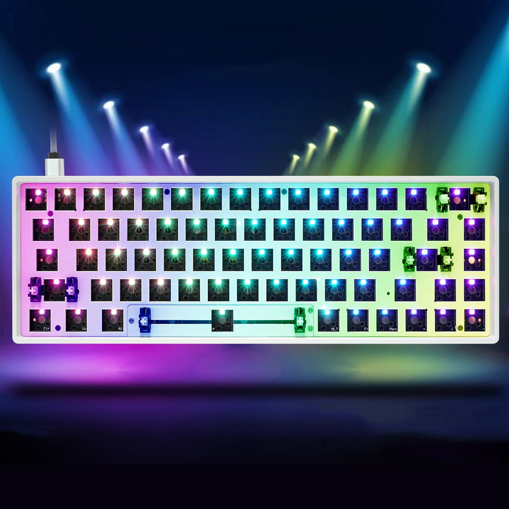 Gk Hot Swappable Custom Mechanical Keyboard Kit Rgb Switch Leds My