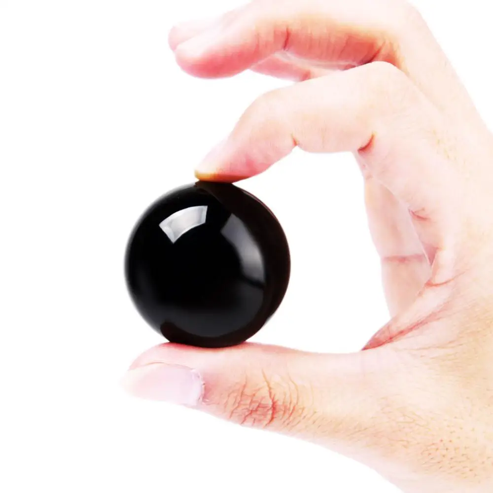 40mm/50mm Crystal Ball Asian Rare Black Obsidian Sphere Crystal Ball Healing Stone Decor Feng Shui