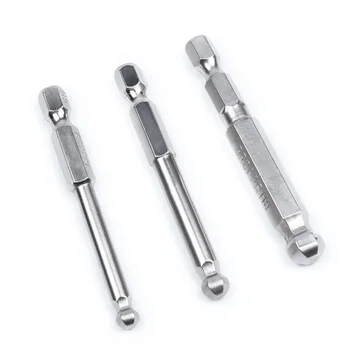 

7 Pcs S2 Steel 65mm Practical And Durable Hex Shank Magnetic Ball Head Screwdriver Bit 2/2.5/3/4/5/6mm
