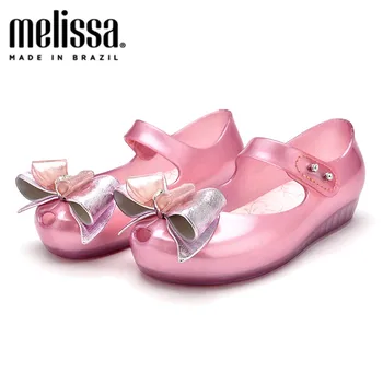 

Mini Melissa Ultragirl Special Diamond Bow Girl Jelly Shoes Beach Sandals 2020 Baby Shoes Soft Melissa Baby Sandals Kids