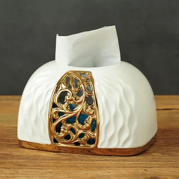 

White Container Tissue Box Nordic Nice Baby Wipes Retro Tissue Box Rolling Car Tray Napkin Rangement Home Storage BY50ZJ