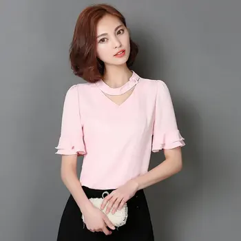 

2020 Women Short Sleeve Shirt Top Garment lvory orange