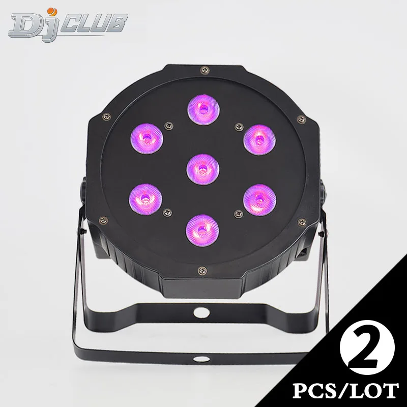 

Led Par 7X12W Rgbw Stage Light Profession Dmx512 Effect Lighting Power In/Out For Clubs Home Entertainment Dj Disco