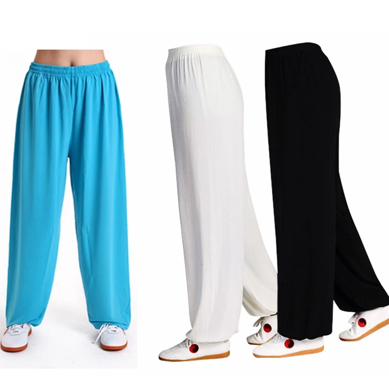 New Ice silk Martial Arts Tai Chi Yoga Pants Kung Fu Pant