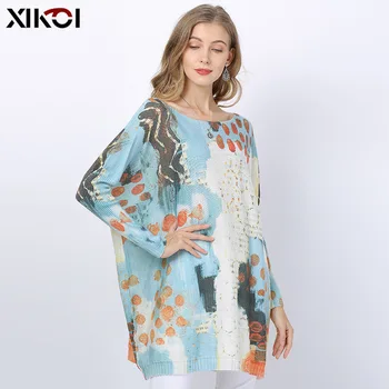 

turtleneck sweaters christmas women's blue kiss flower sexy long sleeve ladies pullover knitwear 2019 autumn winter free ship