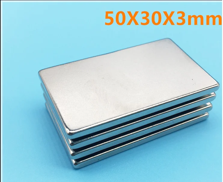 Lot 10pcs Strong N50 Block Bar Cuboid Magnets 30 x 5 x 3mm Rare Earth Neodymium 