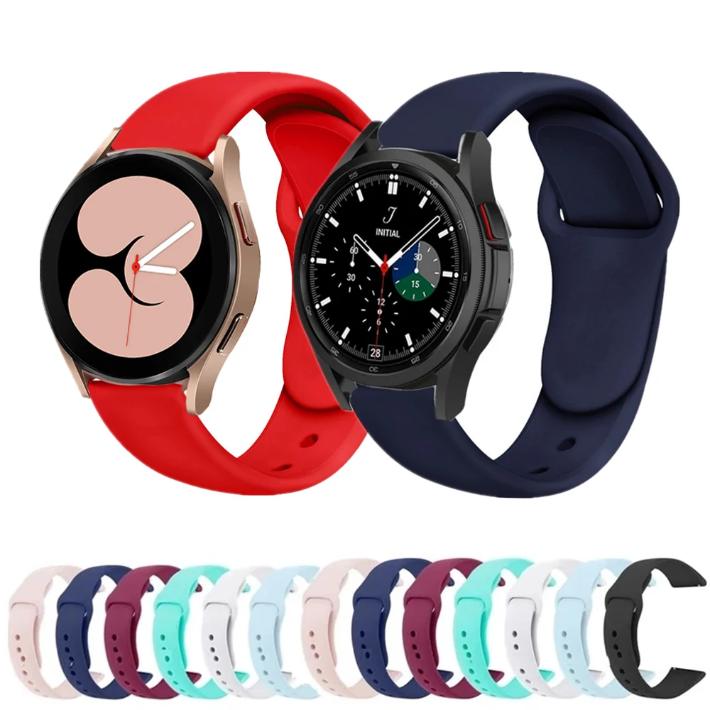 

Soft Silicone Band For Samsung Galaxy Watch4 40mm 44mm Sport Wrist Strap For Galaxy Watch4 Classic 42mm 46mm Smartwatch Bracelet