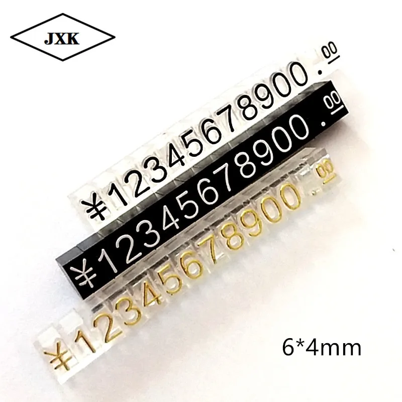 

100pcs Price stand Cubes Dollar Euro Adjustable Number Digit Stick Watch Jewelry Snack Food Counter Price Display Stand Tags