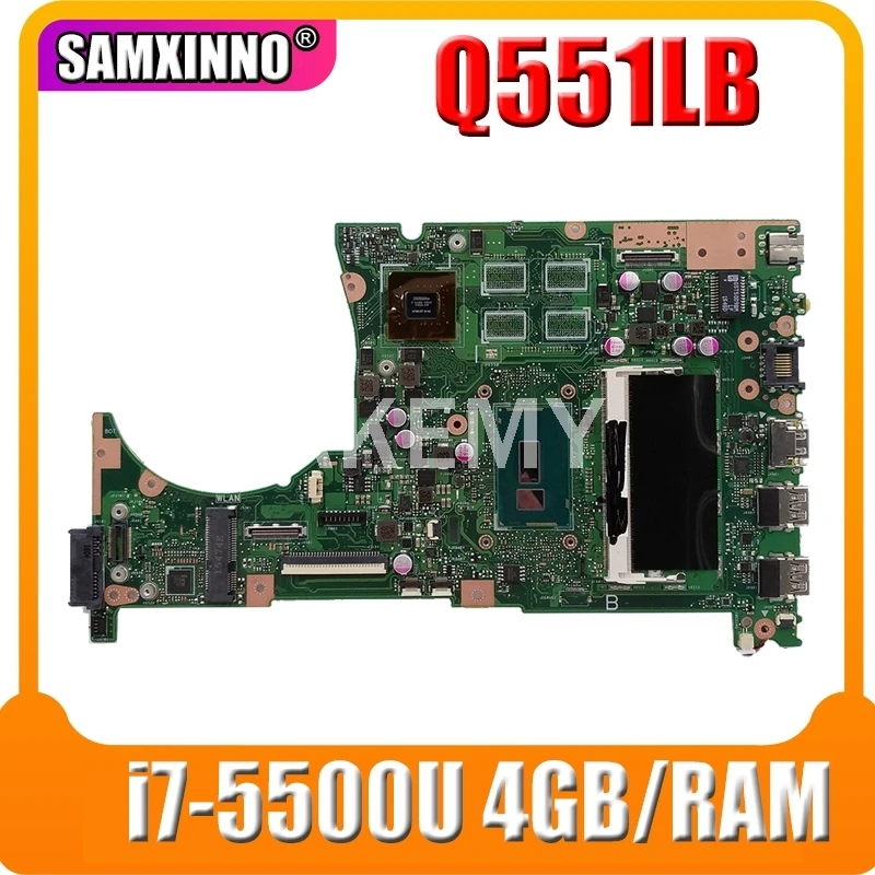 Akemy Q551LB Laptopmother плата для Asus Q551L Q551LN материнская testi7 5500U 4 ГБ/RAM GT940M/2 ГБ|Материнские