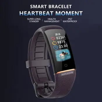 

E98 Smart Band IP67 Call Message Reminder Heart Rate Sleep Pace Taking USB Charging Find Cell Phone Monitor Wristband