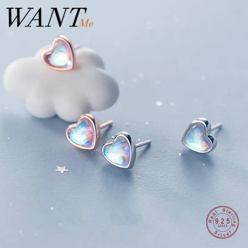 Женские серьги гвоздики WANTME из серебра 925 пробы с фианитами|Серьги-гвоздики| |